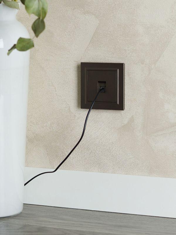  Розетка компьютерная СП RJ45 кат.5E BRITE РК10-БрТБ механизм бронза IEK BR-K10-1-K45 фото в каталоге от BTSprom.by