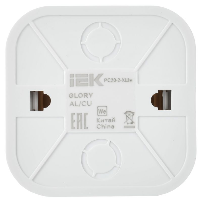  Розетка ОП GLORY РС20-2-ХШм 10А без заземл. без защ. шторок шампань матов. IEK ERH10-K37M-10 фото в каталоге от BTSprom.by