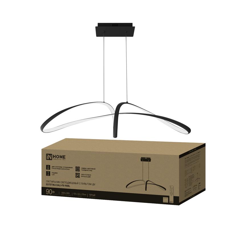 светильник светодиодный estetika dali-fх-90bl 90вт 3000-6500к 230в 920х245х230мм 1.2м трос ду черн. in home 4690612062440 от BTSprom.by
