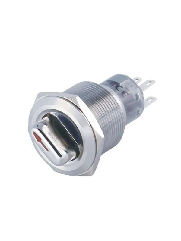 переключатель gq22-l-11x/21/s ip65 1но+1нз на 2 положения с фиксацией i-ii d22мм метал. электротехник et259208 от BTSprom.by