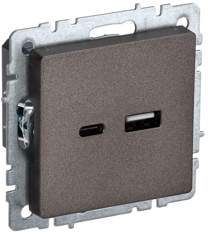 розетка brite usb a+c 18вт рю11-1-бртб механизм бронза iek br-u22-018-k45 от BTSprom.by