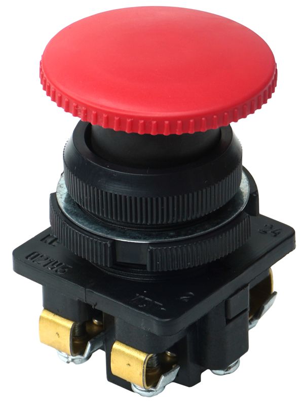 выключатель кнопочный ке-021 у3 исп.2 1но+1нз гриб без фиксации 10а ip40 660в красн. электротехник et511659 от BTSprom.by