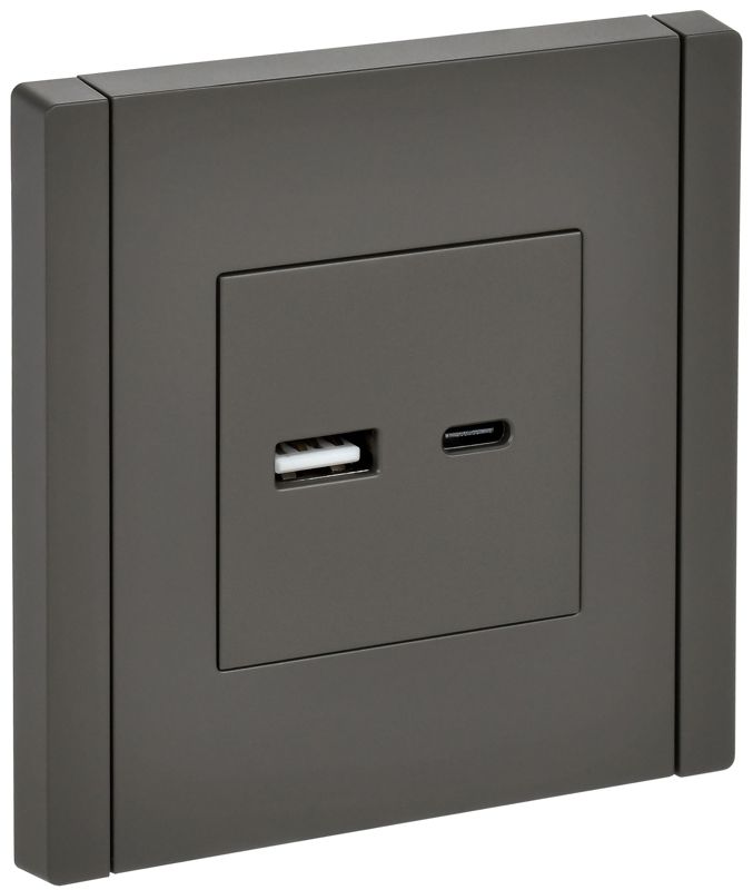 розетка forte&piano usb a+c 18вт fp351 сер. iek fp-u22-018-k03 от BTSprom.by