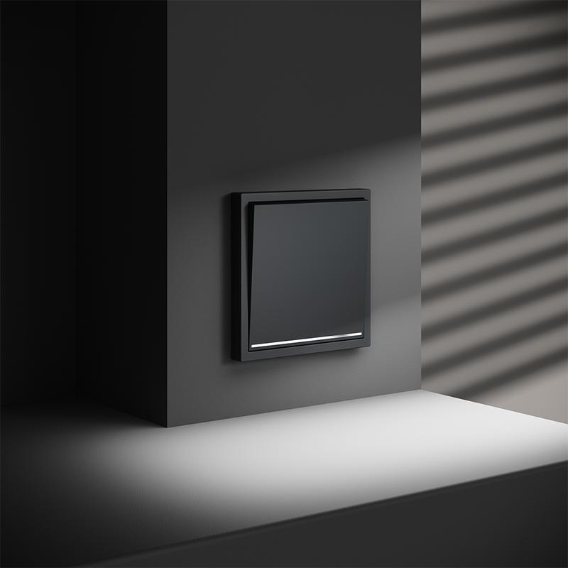  Выключатель 1-кл СП S70 10А с подсветкой механизм графит Voltum VLS010207 фото в каталоге от BTSprom.by