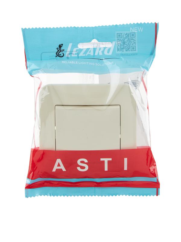 Выключатель 1-кл. 1п СП ASTI 10А IP20 в сборе крем. LEZARD 7081-0303-100 фото в каталоге от BTSprom.by