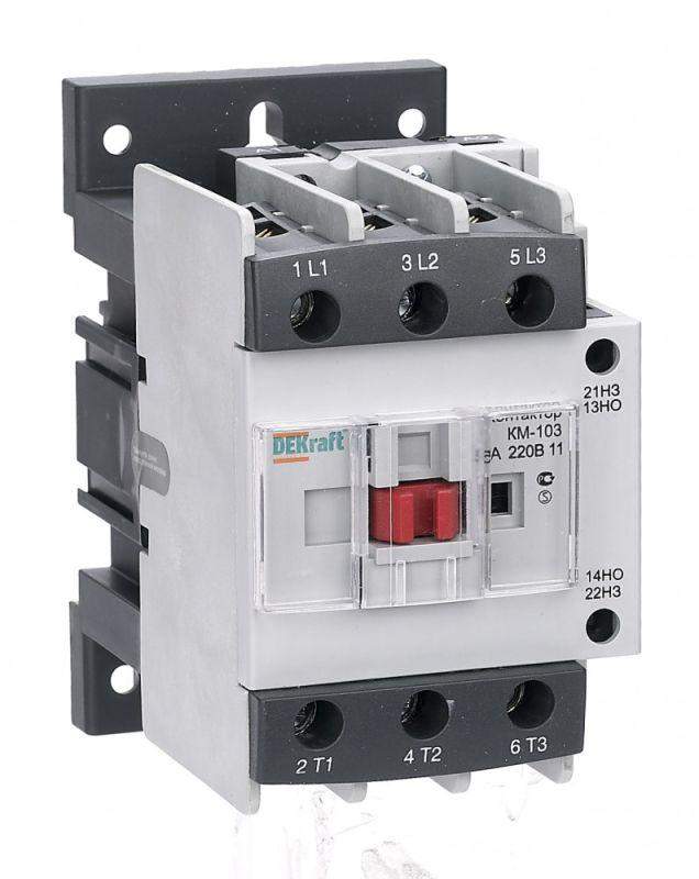 контактор км-103 50а кат. 110в ac 1но+1нз ac-3 dekraft 22132dek от BTSprom.by