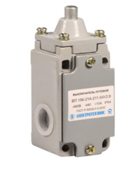 выключатель путевой вп-15к21в211-54у2.8 1но+1нз 10а ip54 толкатель прямого действия реле и автоматика a8014-80085138 от BTSprom.by