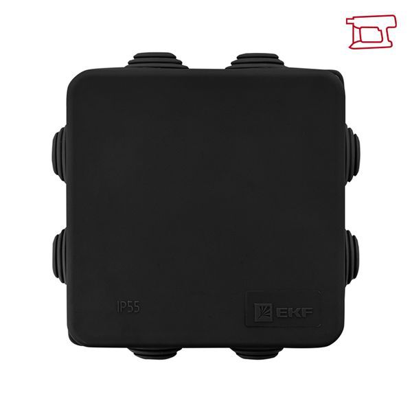  Коробка распаячная КМР-030-031 с крышкой наружная 85х85х40 8 мембранных вводов IP55 черн. EKF plc-kmr-030-031-b фото в каталоге от BTSprom.by