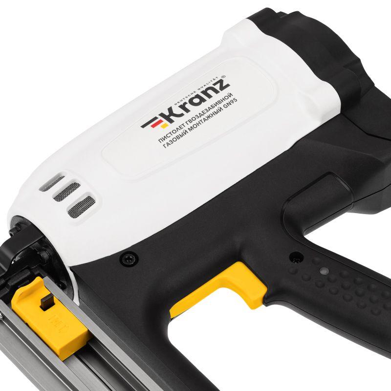  Пистолет монтажный газовый гвоздезабивной GN95 95Дж длина гвоздей 15-40мм d2.7-3мм KRANZ KR-16-1650 фото в каталоге от BTSprom.by