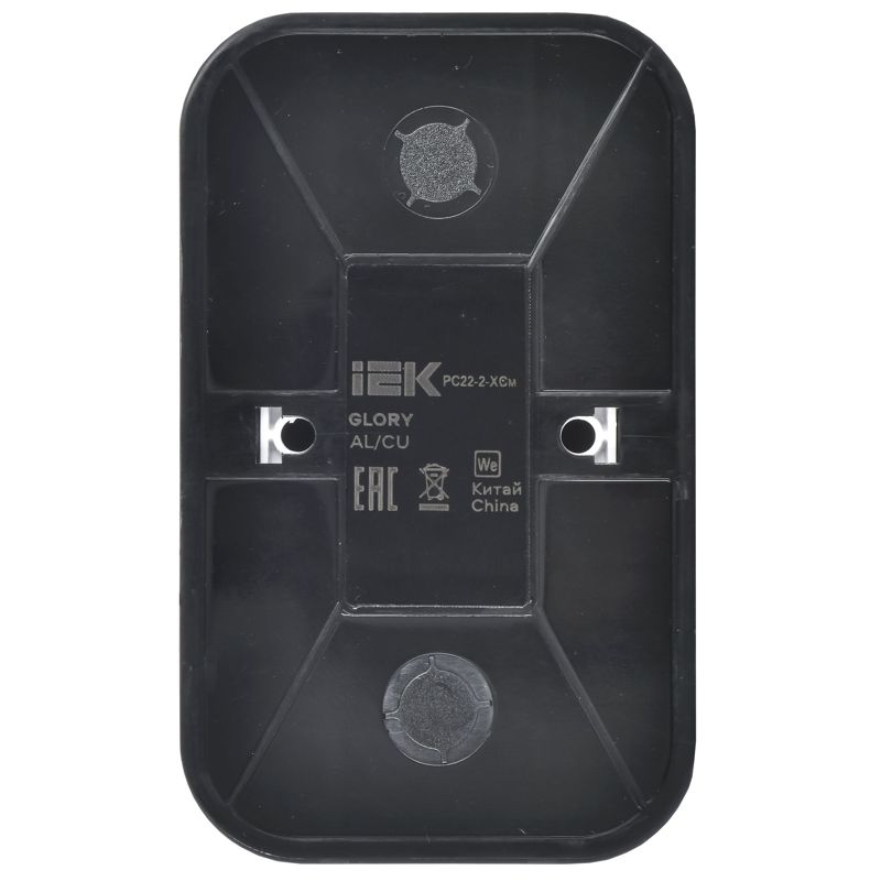  Розетка 2-м ОП GLORY РС22-2-ХСм 10А без заземл. без защ. шторок сталь матов. IEK ERH20-K46M-10 фото в каталоге от BTSprom.by