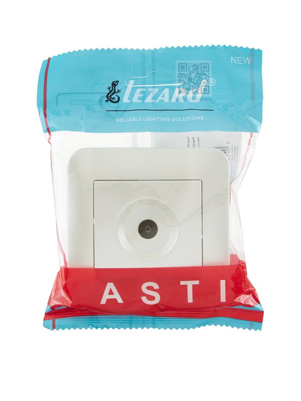  Розетка телевизионная проходная TV СП ASTI IP20 в сборе жемчуж./бел. перламутр. LEZARD 7081-3030-129 фото в каталоге от BTSprom.by