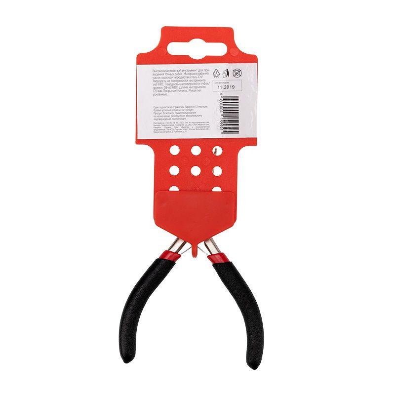  Круглогубцы Мини 120мм авторазжим обливные рукоятки никелир. Rexant 12-4606 фото в каталоге от BTSprom.by