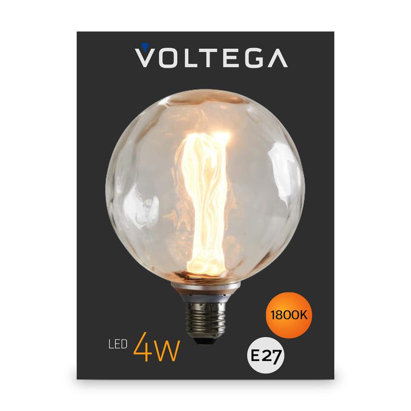 Лампа светодиодная филаментная Loft 271 G125FCE 4Вт 1800К E27 Voltega 8545 фото в каталоге от BTSprom.by