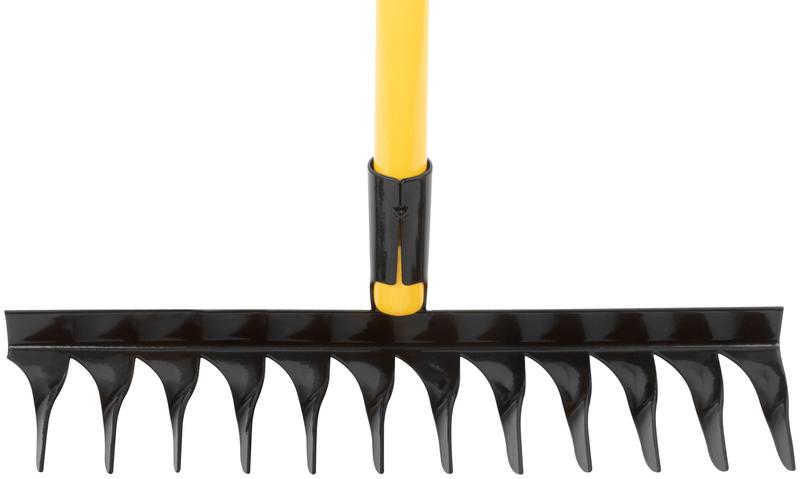  Грабли витой зуб 12 зубьев с желт. метализированным черенком 76978 фото в каталоге от BTSprom.by