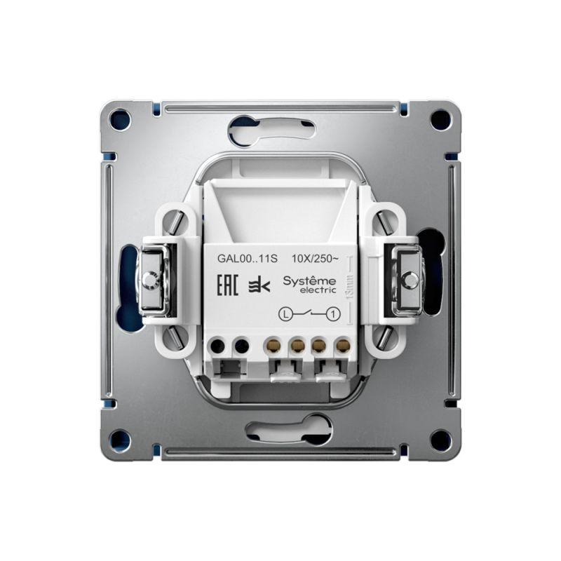  Выключатель 1-кл. ArtGallery 10AX быстрозажим. клем. механизм аквамарин SE GAL001111S фото в каталоге от BTSprom.by