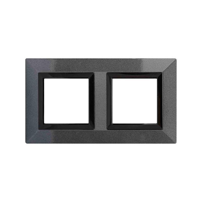 рамка 2-м 4мод. avanti метал. темн. сер. dkc 4403854 от BTSprom.by