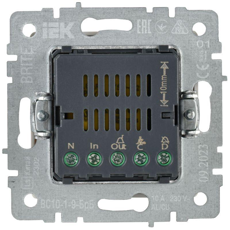  Кнопка звонка BRITE 10А ВС10-1-9-БрБ для отелей с индик. механизм бел. IEK BR-V14-2-10-K01 фото в каталоге от BTSprom.by