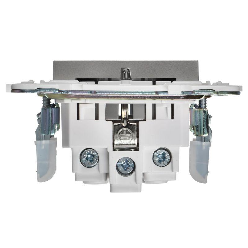  Розетка SKANDY 16А с заземл. защ. шторки SK-R04S серебр. IEK SK-R14-16-K23 фото в каталоге от BTSprom.by