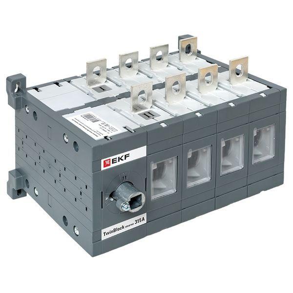  Рубильник 4п 315А реверсивный без рукоятки управления TwinBlock EKF tb-s-315-4p-rev фото в каталоге от BTSprom.by
