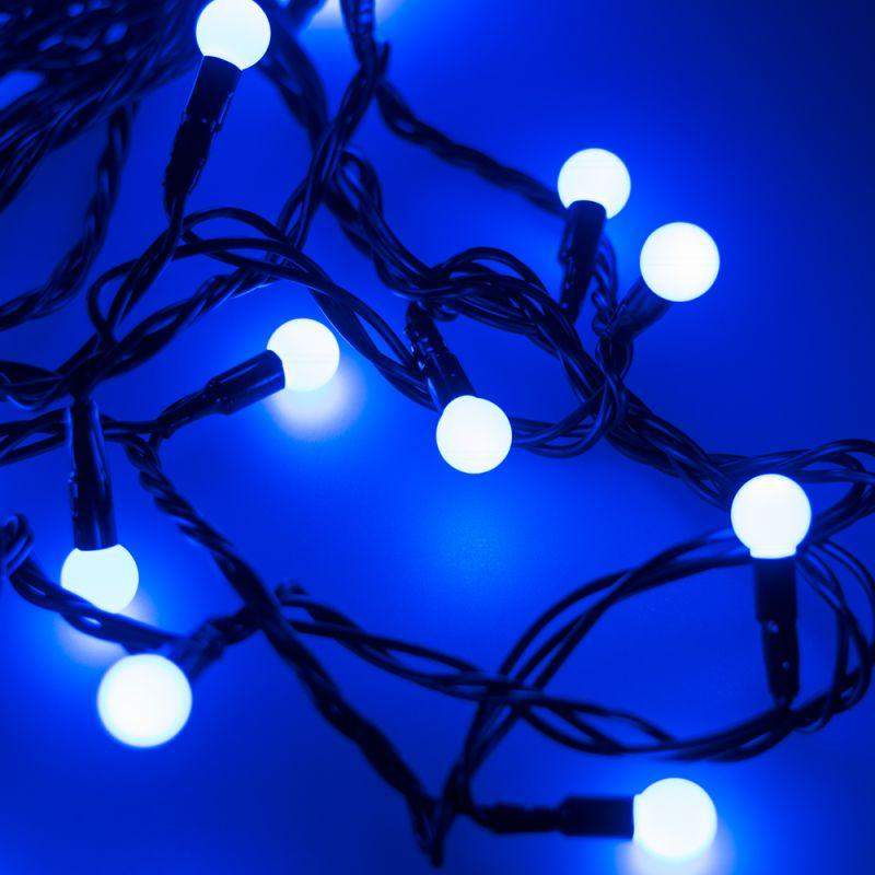 гирлянда светодиодная ard-ball-classic-d13-10000-black-100led blue (230в 7вт) (ip65) ardecoled 025570 от BTSprom.by