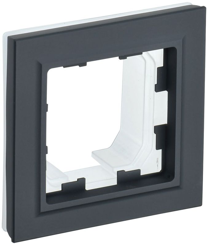 рамка 1-м ip44 brite ру-1-брг-44 графит iek br-m12-44-k53 от BTSprom.by