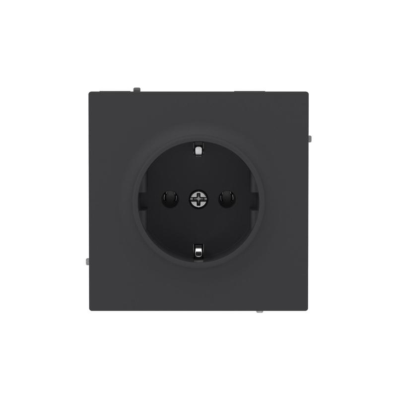 розетка силовая kant 2p+e без шторки черн. уголь dkc 7012033 от BTSprom.by