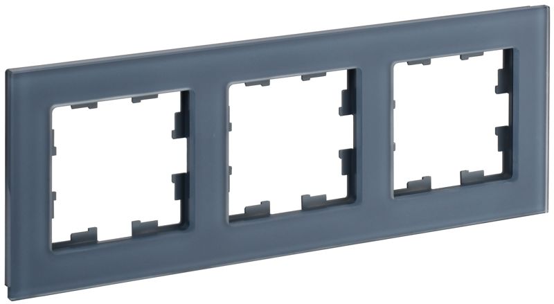 рамка 3-м brite ру-3-2-бр стекло маренго матов. iek br-m32-g-31-k35 от BTSprom.by