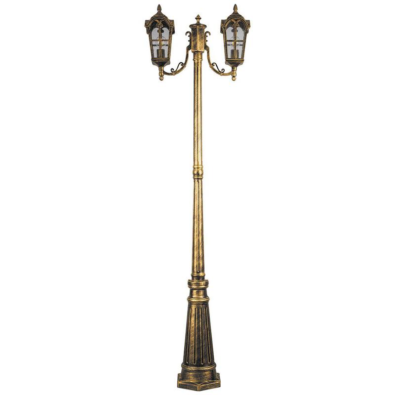 светильник садово-парковый 2х60вт 230в e27 черн. зол. pl109 feron 11301 от BTSprom.by