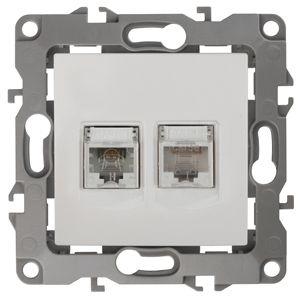 розетка компьютерная + телефонная 2-м эра12 12-3109-01 rj45 + rj11 ip20 бел. эра б0018248 от BTSprom.by