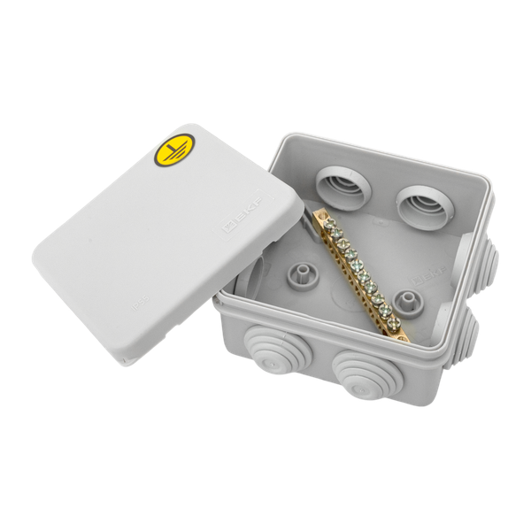  Коробка уравнивания потенциалов КУП-030-031 85х85х40 IP55 с крышкой наружн. для прямого монтажа 8 мембр. вводов сер. EKF plc-kmr-030-031-g фото в каталоге от BTSprom.by