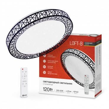 светильник светодиодный comfort loft-b 120вт 230в 3000-6500к 9600лм 500х100мм с пультом ду in home 4690612041896 от BTSprom.by