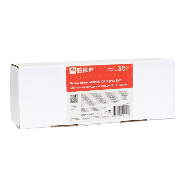  Колодка клеммная винтовая 10 UT сер. EKF scr-ut-10-g фото в каталоге от BTSprom.by