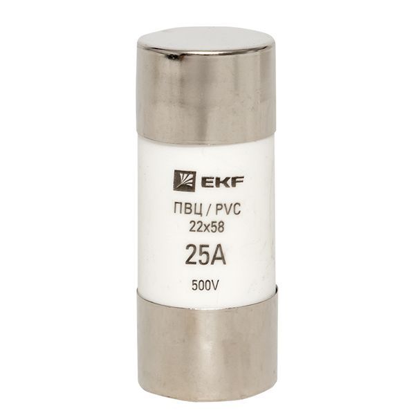  Вставка плавкая цилиндрическая ПВЦ 22х58 25А EKF pvc-22x58-25 фото в каталоге от BTSprom.by