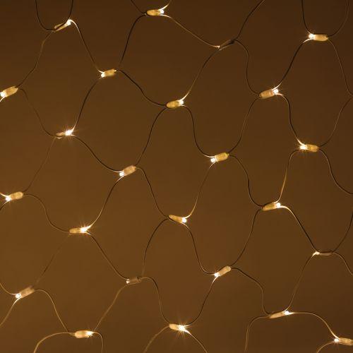 гирлянда светодиодная "сеть" 1.5х2м 150led тепл. бел. ip65 220в бел. мерцание провод бел. каучук (без шнура питания) эра б0051894 от BTSprom.by