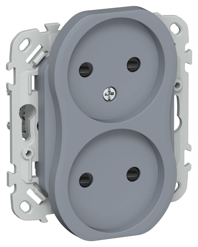 розетка 2-м сп flite рсш02-0-флм 10а без заземл. с защ. шторками механизм маренго iek fi-r23-10-k35 от BTSprom.by