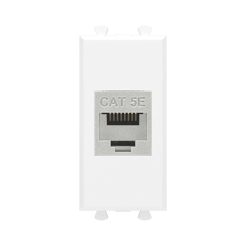 розетка компьютерная 1мод. avanti "белое облако" rj45 кат.5e без шторок экранир. модульная механизм dkc 4400761 от BTSprom.by