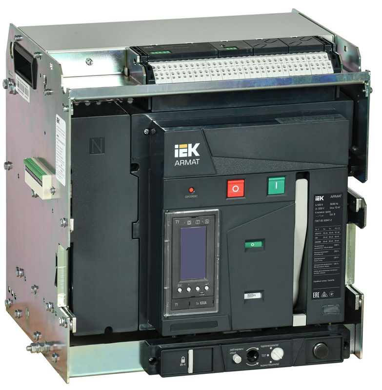 выключатель автоматический воздушный 4п a 630а 55ка ty выдвиж. с комплектом аксессуаров armat iek ar-acb-4va-055-0630a-tycf от BTSprom.by