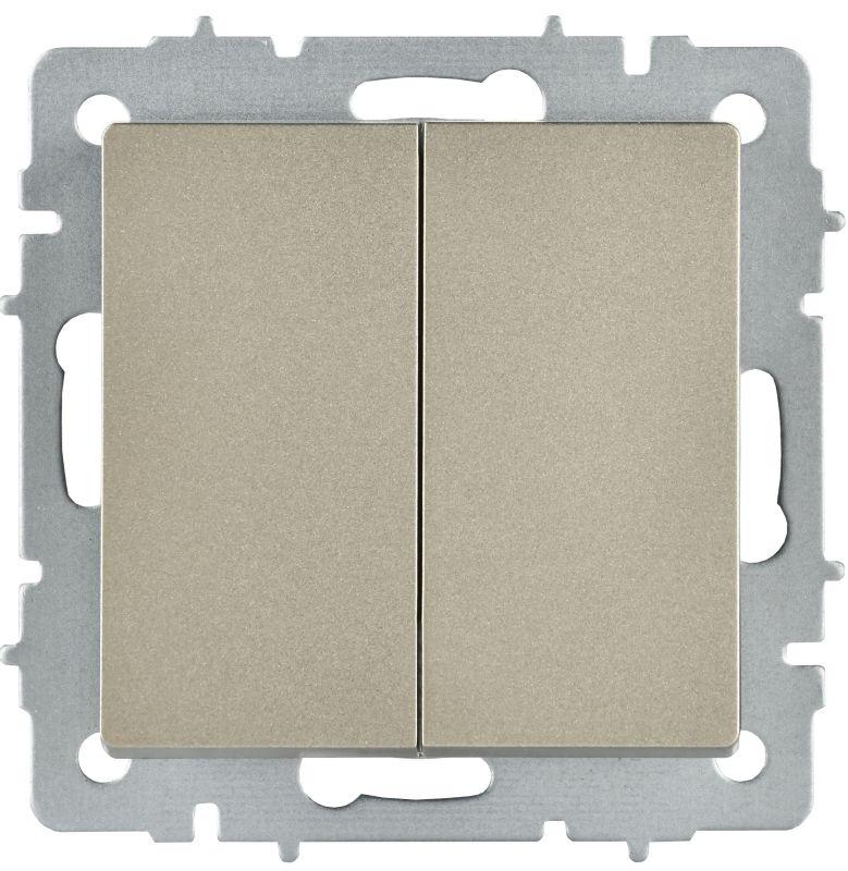  Выключатель перекрестный 2-кл. СП BRITE ВС10-2-3-БрШ 10А механизм шампань IEK BR-V23-0-10-K37 фото в каталоге от BTSprom.by