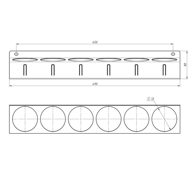  Держатель-органайзер для баллончиков настенный с крючками черн. Rexant 38-0653 фото в каталоге от BTSprom.by
