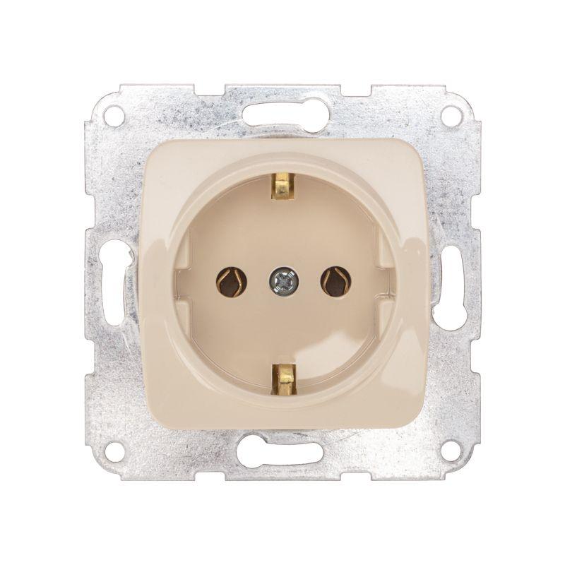 розетка 1-м сп 16а dea с заземл. защ. шторки механизм беж. kranz kr-78-0242 от BTSprom.by