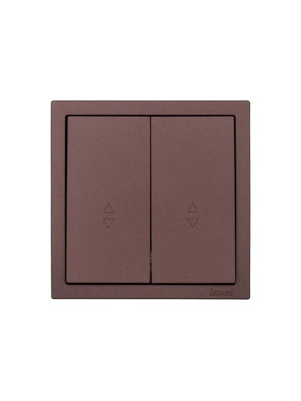  Выключатель проходной 2-кл. СП ZIMA IP20 10А безвинт. зажим шоколад LEZARD 704-7388-106QC фото в каталоге от BTSprom.by