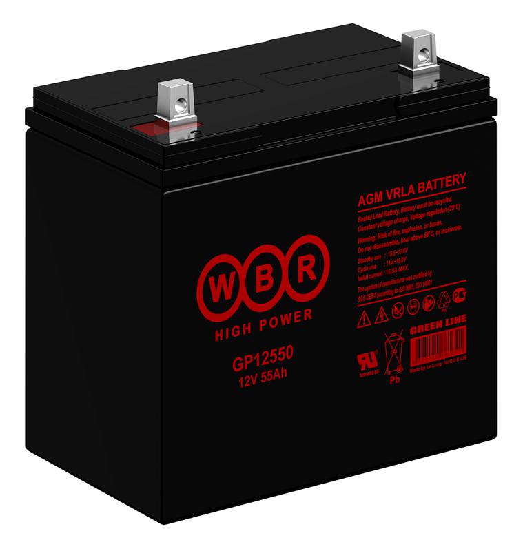  Аккумулятор 12В 55А.ч WBR GP12550 WBR фото в каталоге от BTSprom.by