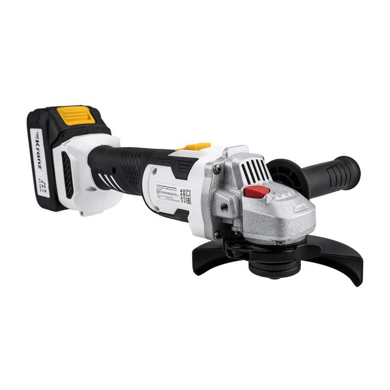  Машина шлифовальная угловая (УШМ болгарка) аккумуляторная 1х4А.ч в кейсе Kranz KR-PT-250 фото в каталоге от BTSprom.by