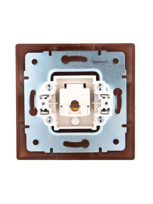  Розетка компьютерная 1-м СП Mira RJ45 16А IP20 вишня LEZARD 701-0601-139 фото в каталоге от BTSprom.by