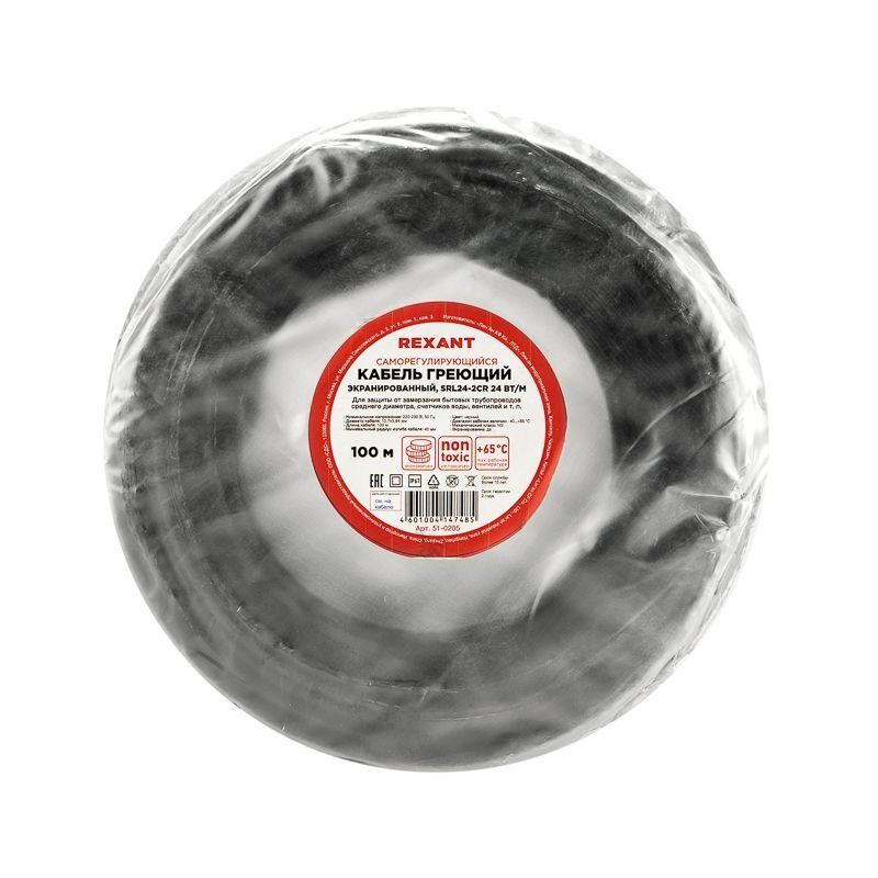  Кабель греющий саморег. SRL 24-2CR экранированный 24Вт/1м (уп.100м) Rexant 51-0205 фото в каталоге от BTSprom.by