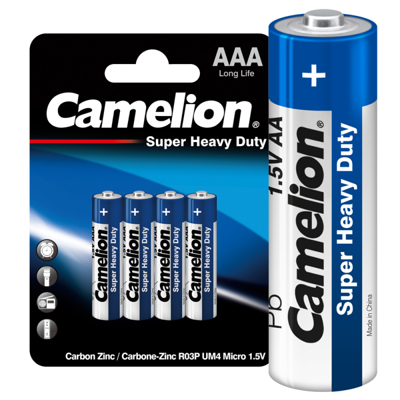 элемент питания солевой aaa/r03 r03p-bp4b bl-4 син. (блист.4шт) camelion 3214 от BTSprom.by
