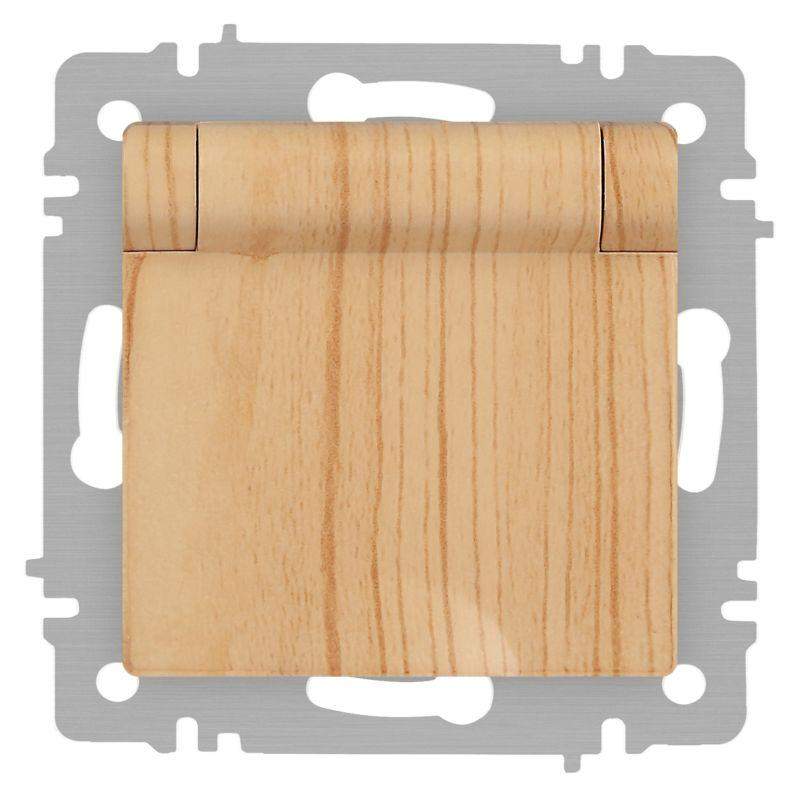 розетка 1-м сп accent 6-203-11 16а ip20 250в 2p+e schuko с крышкой al/cu сосна intro б0063479 от BTSprom.by