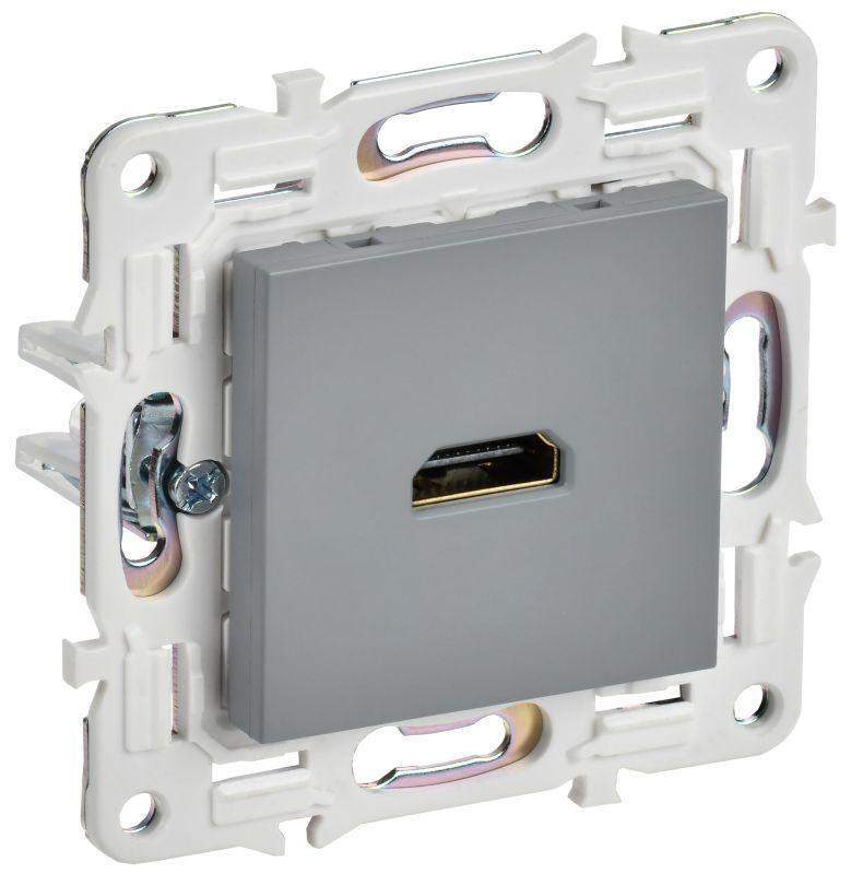 розетка hdmi skandy sk-h01gr сер. iek sk-h10-k03 от BTSprom.by