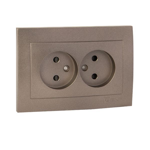  Панель лицевая Валенсия для розетки 2-м 10А защ. шторки без заземл. графит PROxima EKF ESR10-L-102-60 фото в каталоге от BTSprom.by