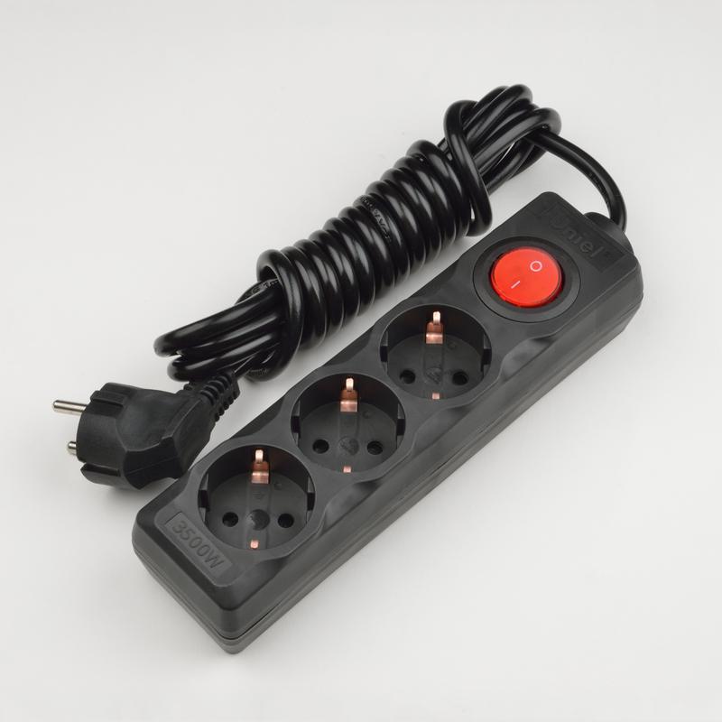 удлинитель 3х3м с заземл. standart s-gcd3-3b черн. uniel ul-00003608 от BTSprom.by